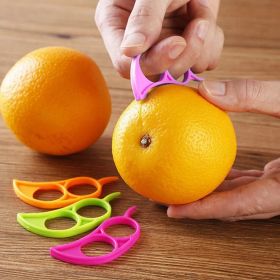 5pcs; Random Color Food Grade Steel Rocker; Orange Opener; Orange Peel Essential Tools