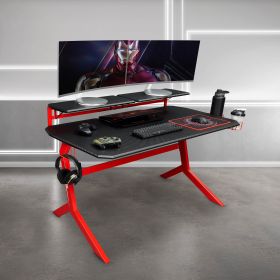 Techni Sport Red Stryker Gaming Desk, Red